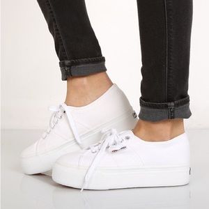 SUPERGA 2790 Platform Sneaker White SIZE 36